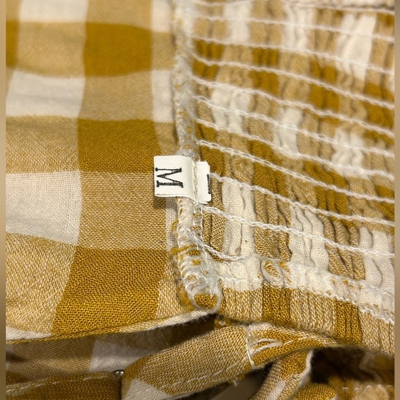 Classic fashion yellow and white checkered 2 piece skirt set, size M. - Picture 8 of 8